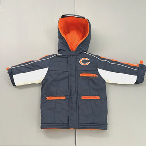 NFL Team Apparel Chicago Bears Toddler 18 M Parka Winter Coat Jacket Fleece Hood